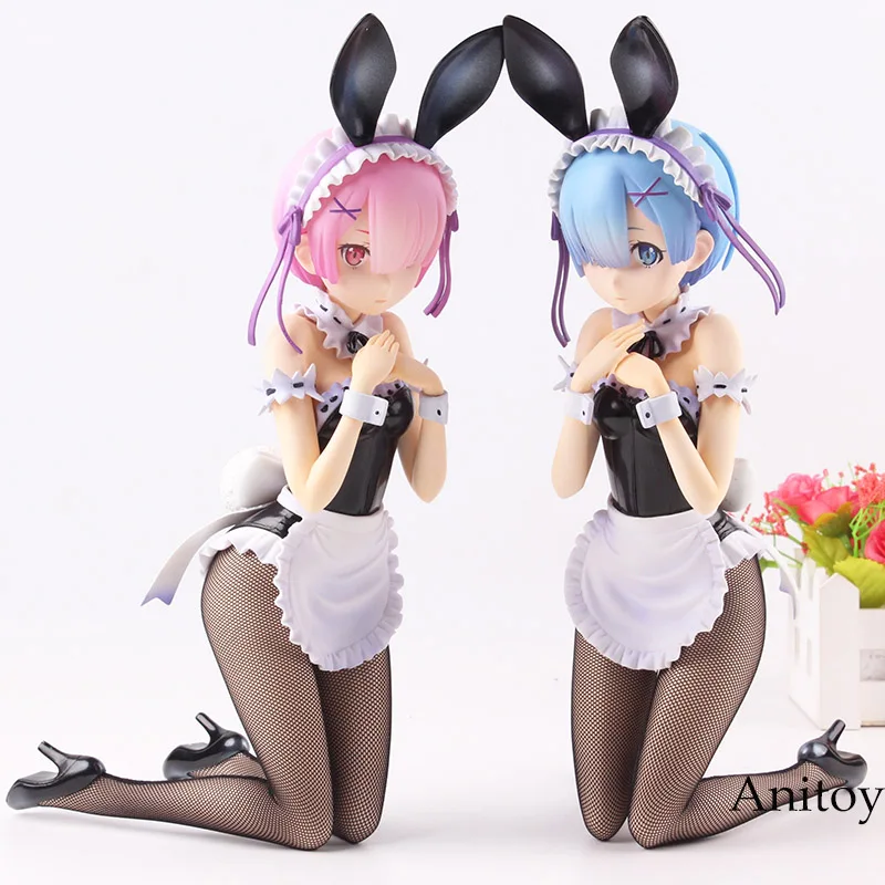 Re: жизнь в другом мире от Zero Rem/Ram Bunny Ver. ПВХ кролик девочка кукла Фигурка Коллекция Модель игрушки