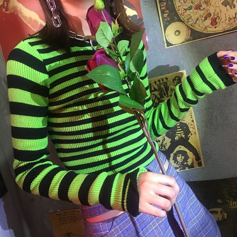 Женский Асимметричный свитер в стиле Харадзюку трикотажный с длинными рукавами