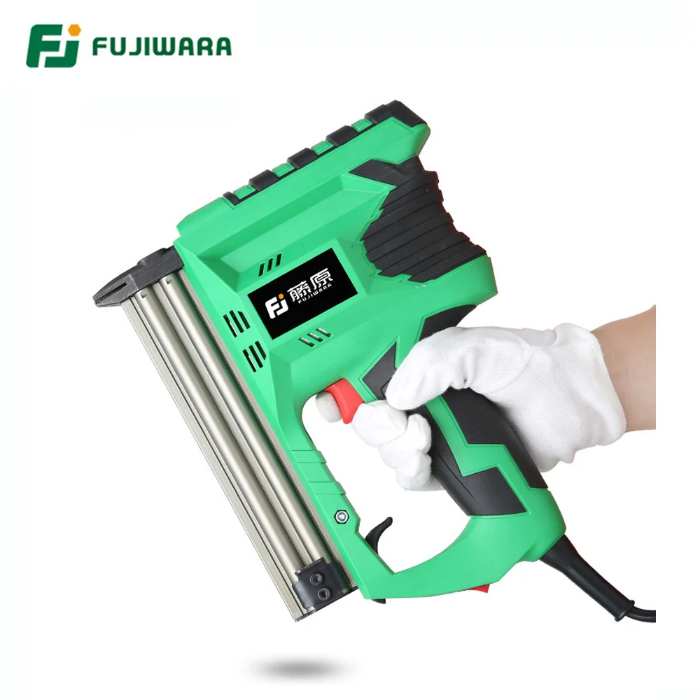 FUJIWARA 2200 Вт Электрический быстрый пистолет для ногтей деревообрабатывающий гвоздезабивной инструмент F10-F30 гвозди для дома DIY столярные украшения