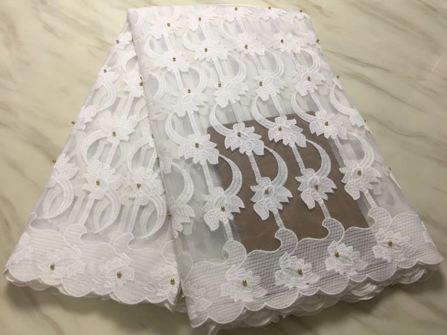 Beautiful african guipure cord lace fabrics high quality water soluble for wedding with stones | Дом и сад
