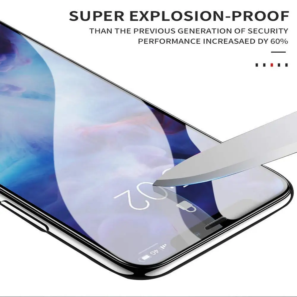 

5 Pcs Full Tempered Glass For iPhone X XS MAX XR Screen Protective Film For iPhone 6 6s 7 8 Plus X XS MAX Glass Protector