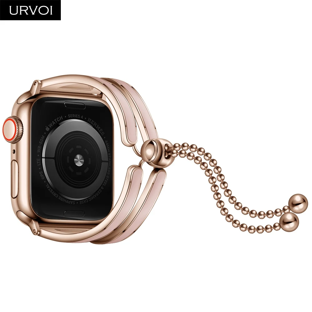 URVOI braceket для Apple Watch series 4 3 2 1 ремешок iWatch girl Женская цепочка наручная манжета из