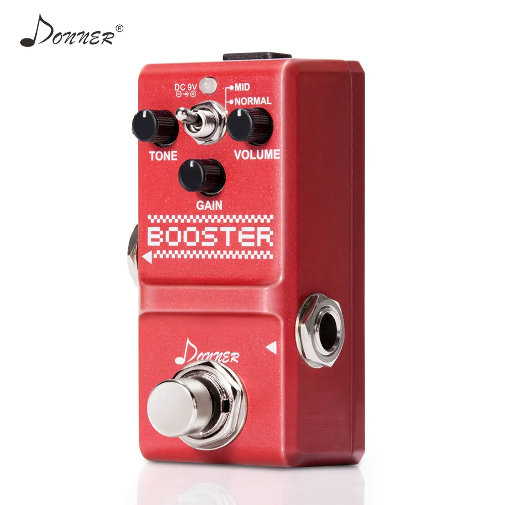 Гитарная педаль Donner с эффектом аналоговой цепи Boost Nano Metal Drive Effects Pedal True Bypass