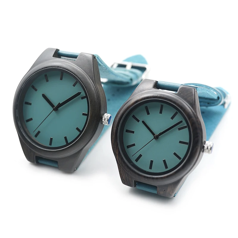 Элитный бренд БОБО птица влюбленных Часы синий Пояса из натуральной кожи ремешок