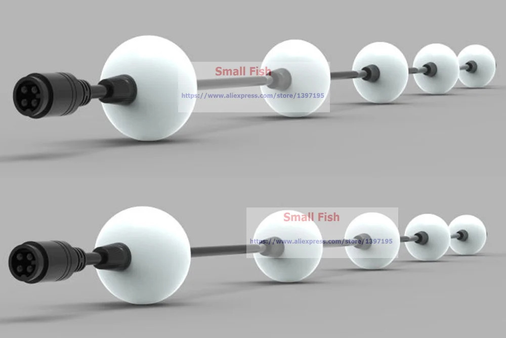 60 шт./лот для внутреннего использования 1 5 Вт светодиодный пиксельный 3D шар 100 см