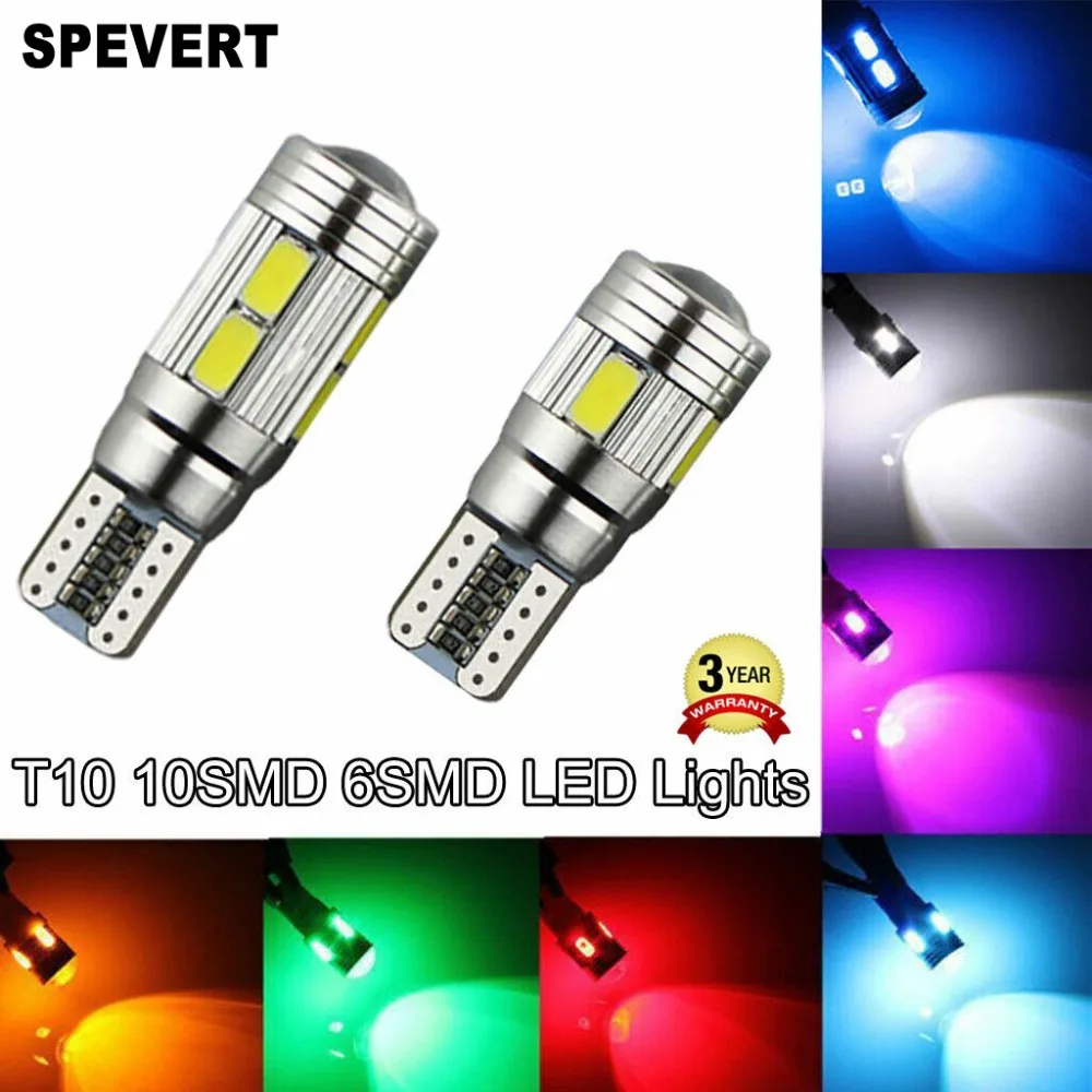 Автомобильные светодиодные лампы SPEVERT T10 5630 6/10 SMD 501 W5W босветильник белого