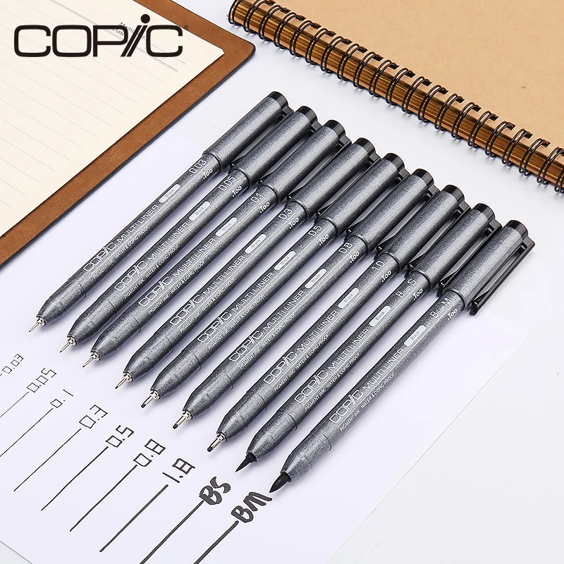10 шт. японская игольчатая Водонепроницаемая ручка Copic холодный серый коричневый