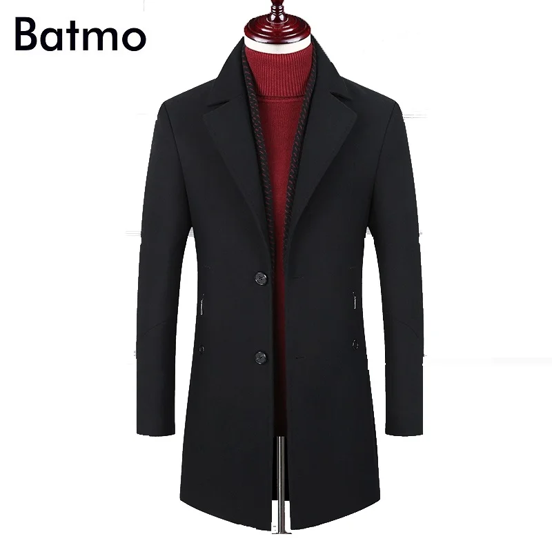 BATMO 2021 Новое поступление зимние высокого качества шерсть уплотненный Тренч