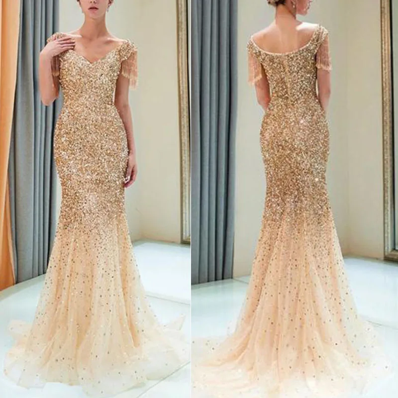 Женское платье с кисточками повседневное модное банкетное пайетками