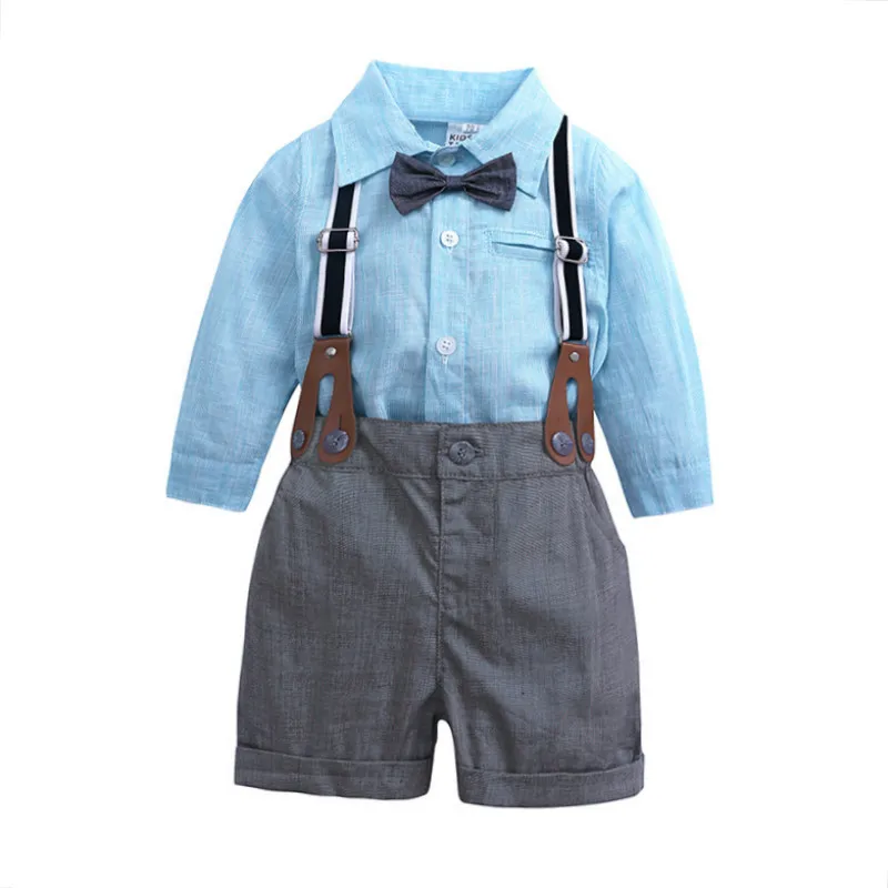 Бесплатная доставка костюм для мальчиков с ремнем брюки длинными рукавами на