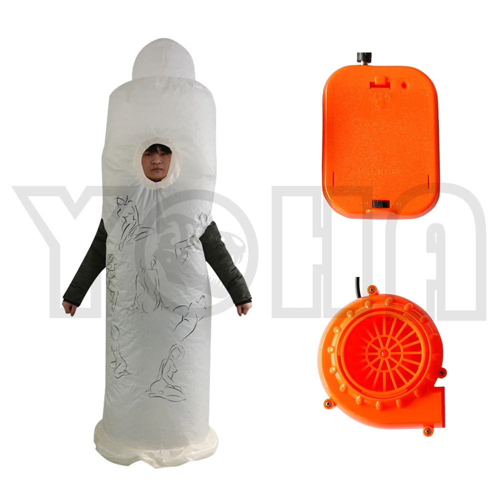 Взрослых Надувной Костюм презерватив производительность Хеллоуин костюм