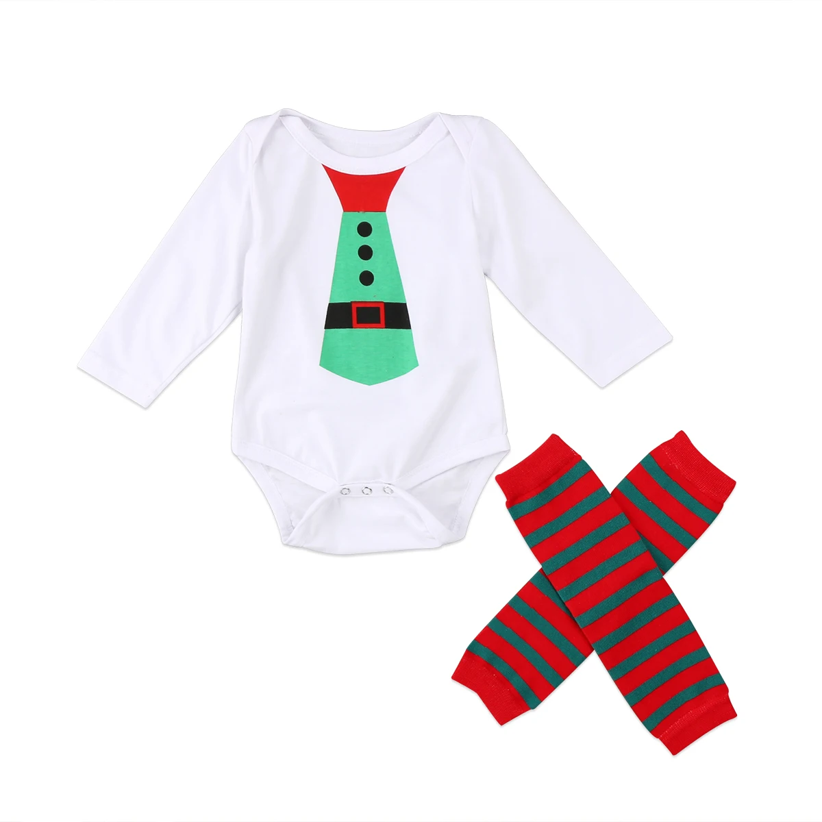 Комплект для малышей из 2 предметов Рождественский Комбинезон маленьких