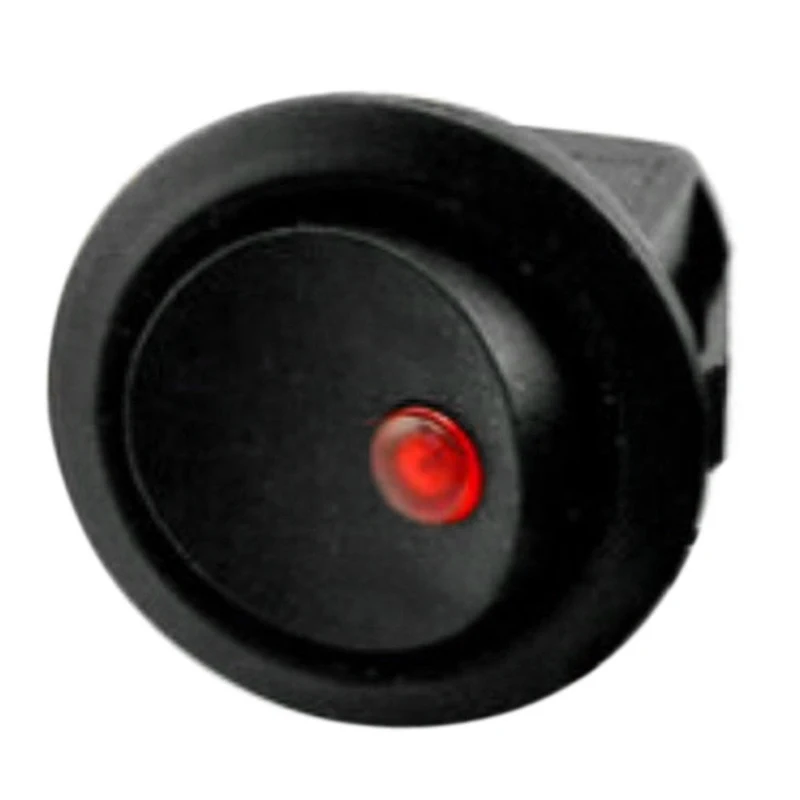 Автомобильный круглый Кулисный светодиодный переключатель постоянного тока 12 В