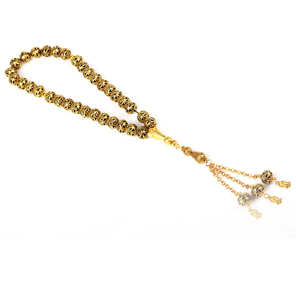 Tasbih магазин свадебный подарок Ретро Позолоченные мусульманские четки|gold gifts|rosary