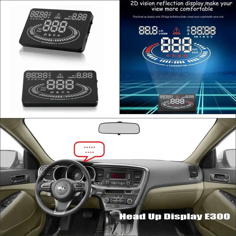 For Kia Optima K5 2014 2015 2016 Auto Accessories Car HUD Head Up Display Windshield Projector Alarm System OBD/OBD2/OBDII