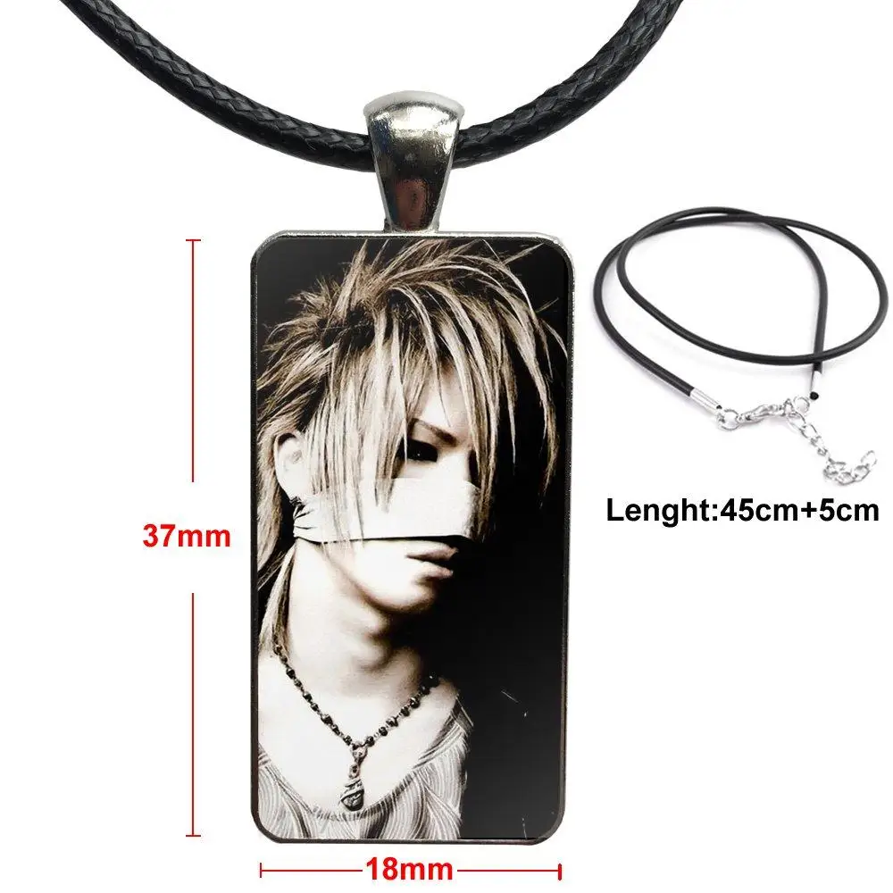 Газета Uruha из нержавеющей стали цвет стеклянный кабошон с прямоугольной формы кулон колье ожерелье для девочек подарок ручной работы - Окраска металла: as picture