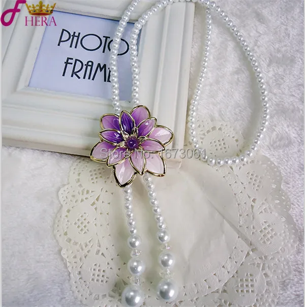 Austrian Crystal Necklaces Luxury Jewelry For Women Party Pearl Chain Fashion Flower With CZ Necklace 2015 New Arrivel Gift N055 | Украшения