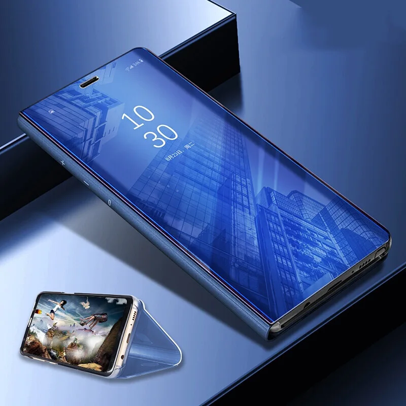Умный зеркальный чехол с откидной крышкой для Samsung Galaxy A30 A10 A20 A40 A60 A70 M10 M20 S10E S10 Plus S9