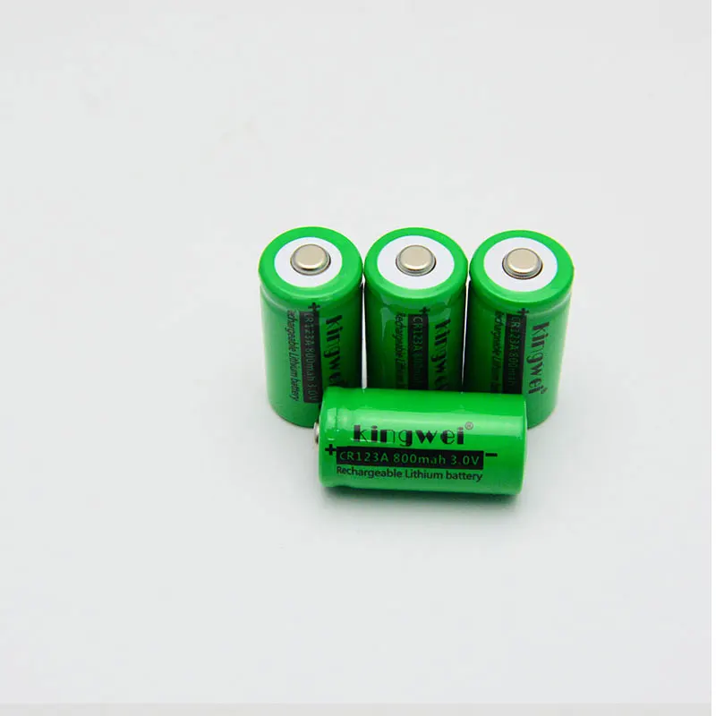4 шт KingWei 800mAh 16340 3V Lifepo батарея перезаряжаемая CR 123A батарея для фонарика лазерной ручки