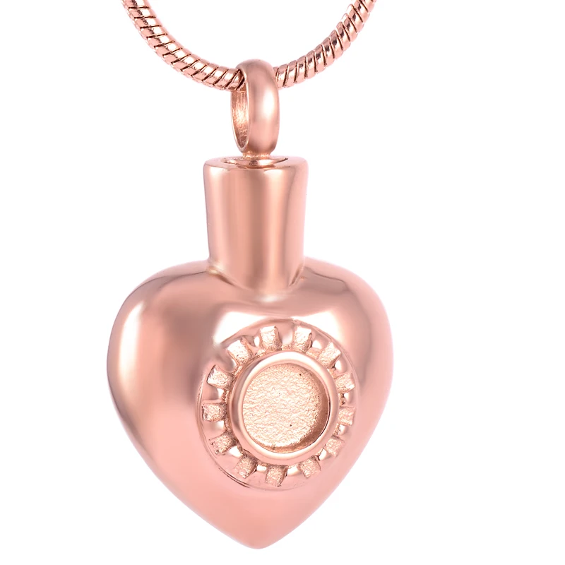 

IJD9600 Stainless Steel Inlay Crystal Heart Cremation for Ashes Urn of Loved Ones for Women Beautiful Gifts Keepsake Jewelry