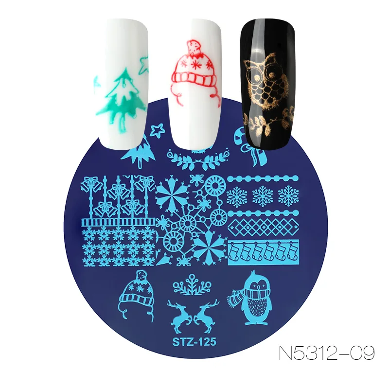 N5312-09 ROSALIND цветок DIY лак штамповка прозрачный силиконовый дизайн ногтей штамп скребок с крышкой штамповки пластины-шаблоны инструмент для ногтей гель - Цвет: N5312-09