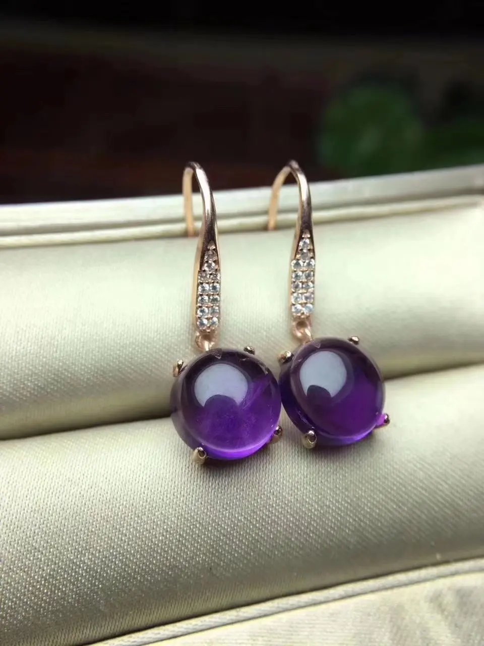 Женские серьги-кольца Fidelity серьги из натурального серебра 925 пробы с фиолетовым