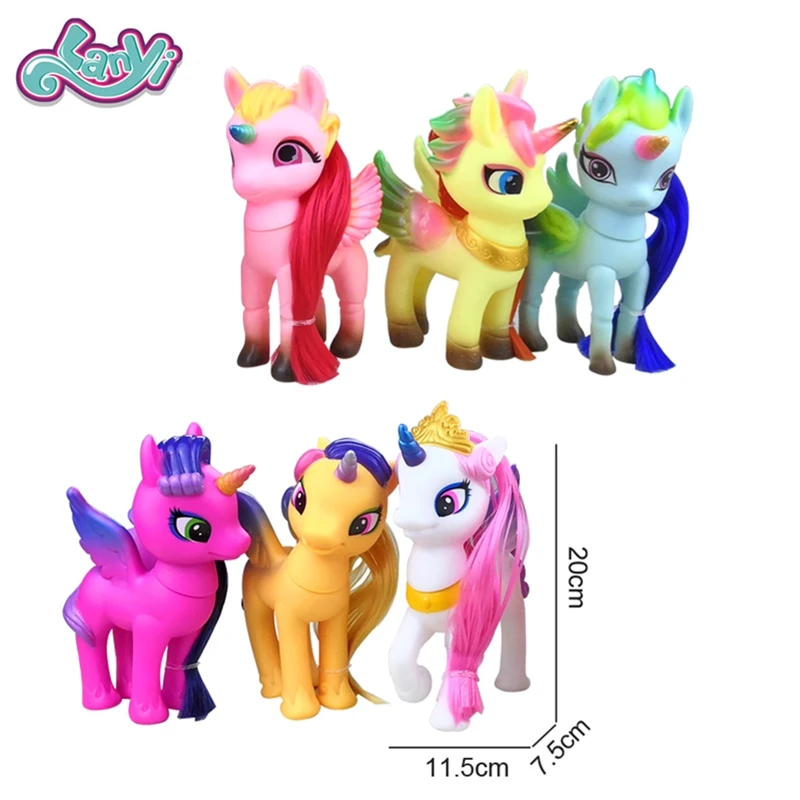 Оригинальный Единорог Lanyitoys горячая Распродажа радужные пони игрушки фигурка