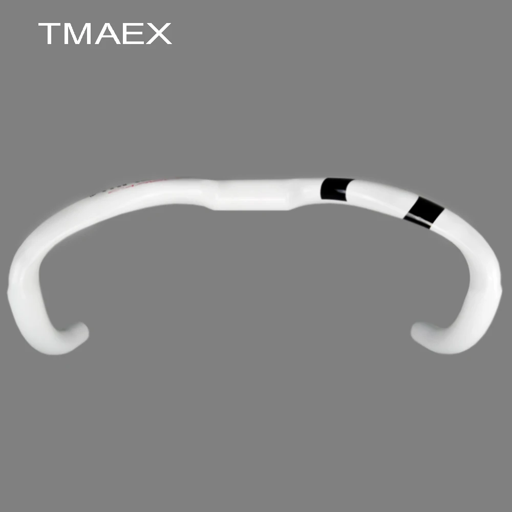 TMAEX велосипедный трек Sprinter углеродный руль 31 8 мм 370/385 Белый/глянцевый