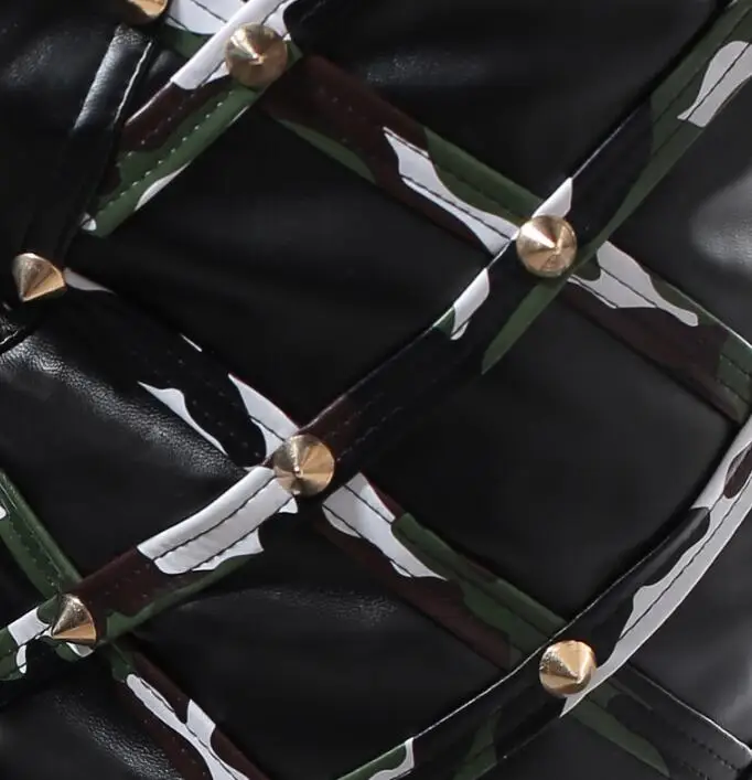 Мужские камуфляжные брюки с заклепками черные белые красные|pants men|pantalon hommemen pants |