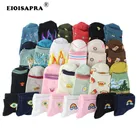 Новый продукт, креативное искусство, милое искусство, фрукты, суши, вышивка, пламя, животные, счастливые смешные носки, женские носки