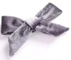 grey Новое поступление, детские бархатные заколки с бантом для волос, модные заколки для девочек, милые аксессуары для волос в Корейском стиле, милые головные уборы - Цвет: grey