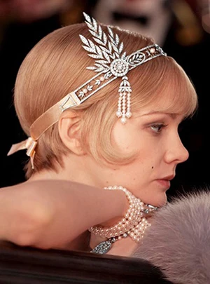 The Great Gatsby heroine тот же пункт великолепные жемчужные кисточки для волос аксессуар