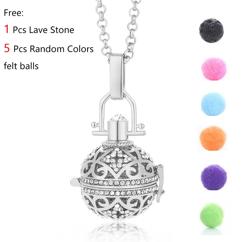 Винтажное парфюмерное эфирное масло медальон ожерелье из лавового камня