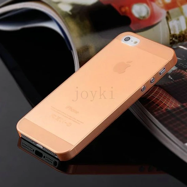Оранжевый Ультратонкий Прозрачный чехол для Apple iPhone 5 5S чехол для iPhone 7 8 plus 5 s SE 5 4 4S 5C 6 6S 6 plus X Xs Max Xr прозрачный чехол - Цвет: Оранжевый