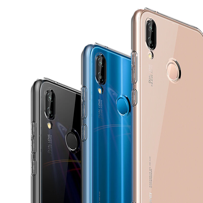 Чехол для Huawei Nova 3e тонкий кристально прозрачный мягкий чехол из ТПУ P20 Lite