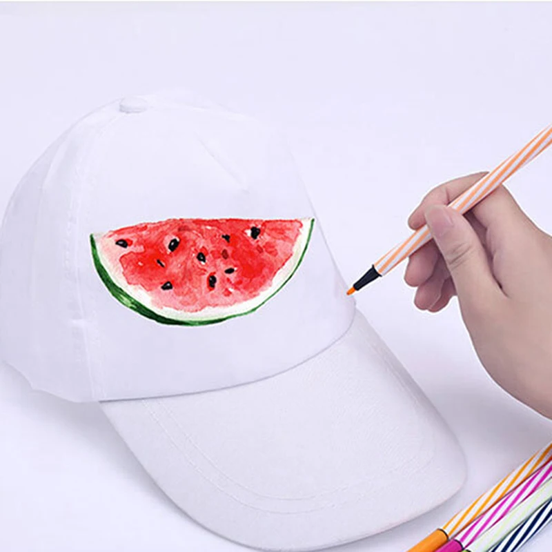 Белые кепки DIY ручная роспись хип-хоп бейсбольная кепка для детей украшение