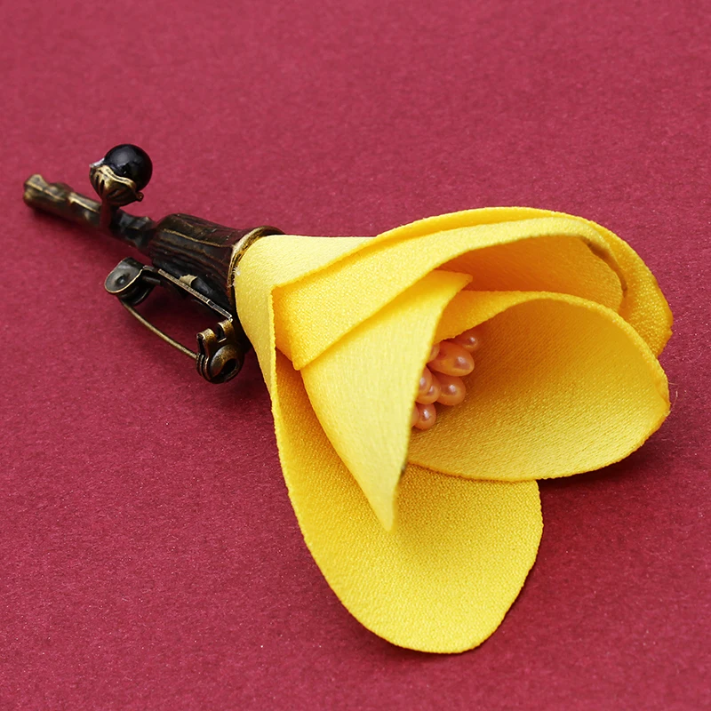 HAWSON ткань цветок корсаж Мода Цветок Булавка брошь броши для свадьбы