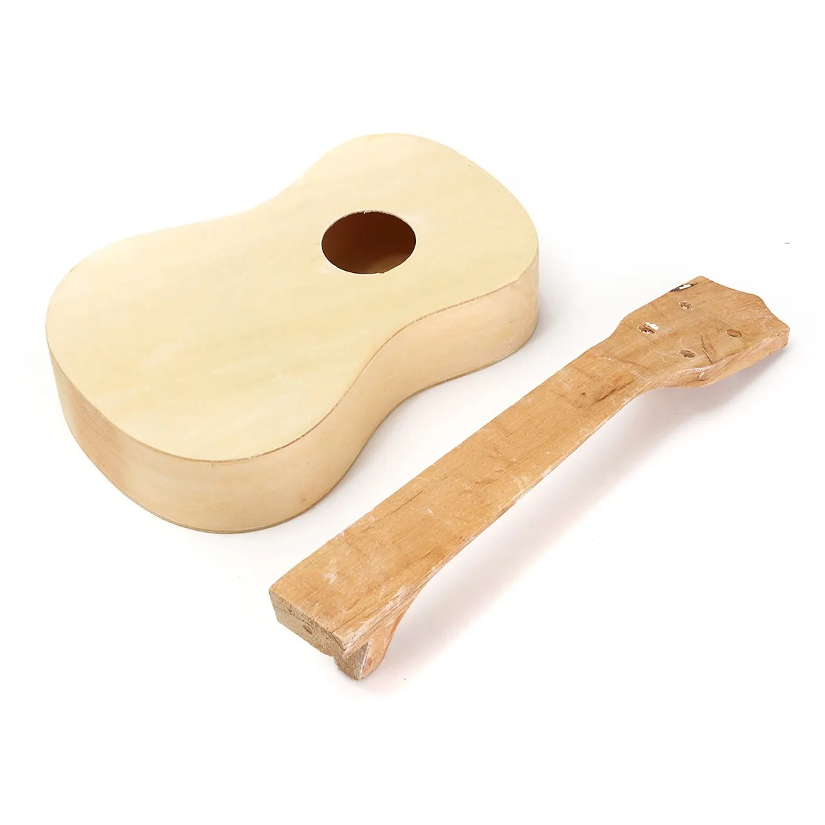 Зебра 1 Набор 21 дюймовый разобранный деревянный гриф из розового дерева гитара