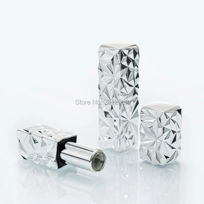 Серебряная пустая Магнитная застежка туба для губной помады высококачественный