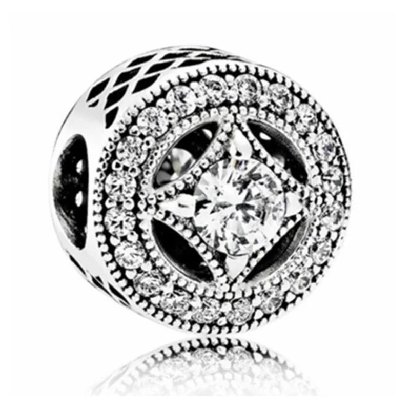 K255 Couqcy бусинка из ленты клип Микки Снежинка Циркон Шарм Fit Pandora браслет ожерелье DIY женские - Цвет: K255