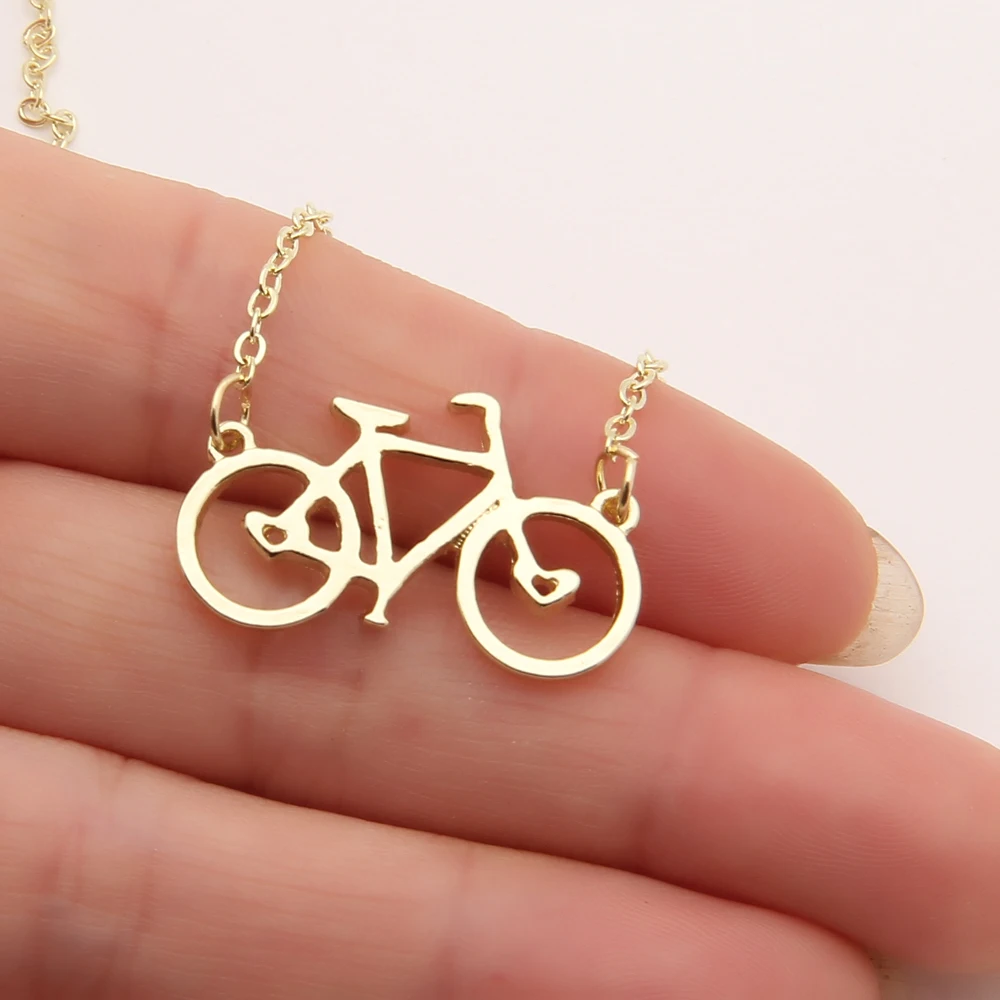 Ожерелье для велосипеда серебряное ожерелье езды на велосипеде маленькое колье