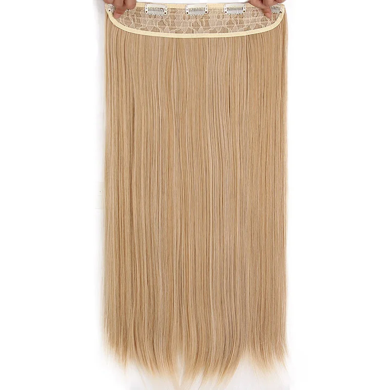 AISI BEAUTY Clip one piece Синтетические длинные прямые волосы для наращивания Ombre розовый фиолетовый 2" Накладные разноцветные женские волосы - Цвет: 27-613