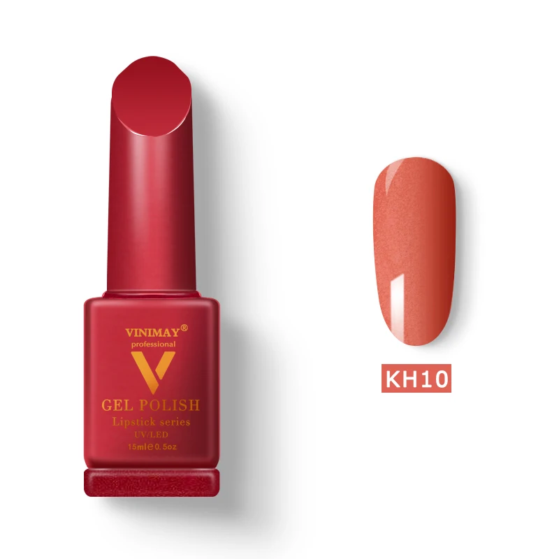 KH10 VINIMAY бренд красный Гель-лак для ногтей vernis полуперманентный УФ-гель для ногтей лак-праймер впитывающийся Гель-лак для ногтей Полировочный Гель для маникюра - Цвет: KH10