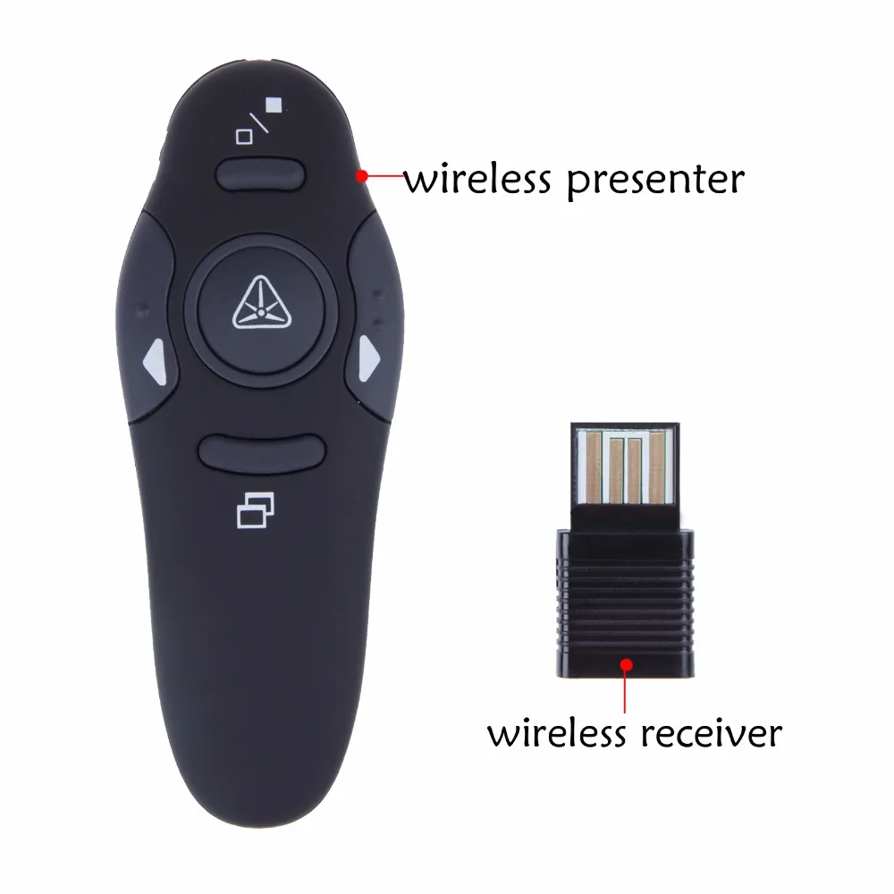 FORNORM Wireless Presenter with Red Laser Pointers Pen USB RF Remote Control Page for Turning PPT Powerpoint Presentation | Электроника