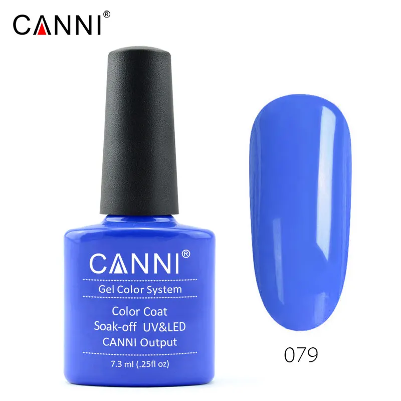 CANNI бренд полный гель для ногтей УФ-светодиодный, быстро сохнут, Лаки резиновая основа для долговечная без вытирания яркие блестящие верхнего покрытия УФ-гель для ногтей - Цвет: 079