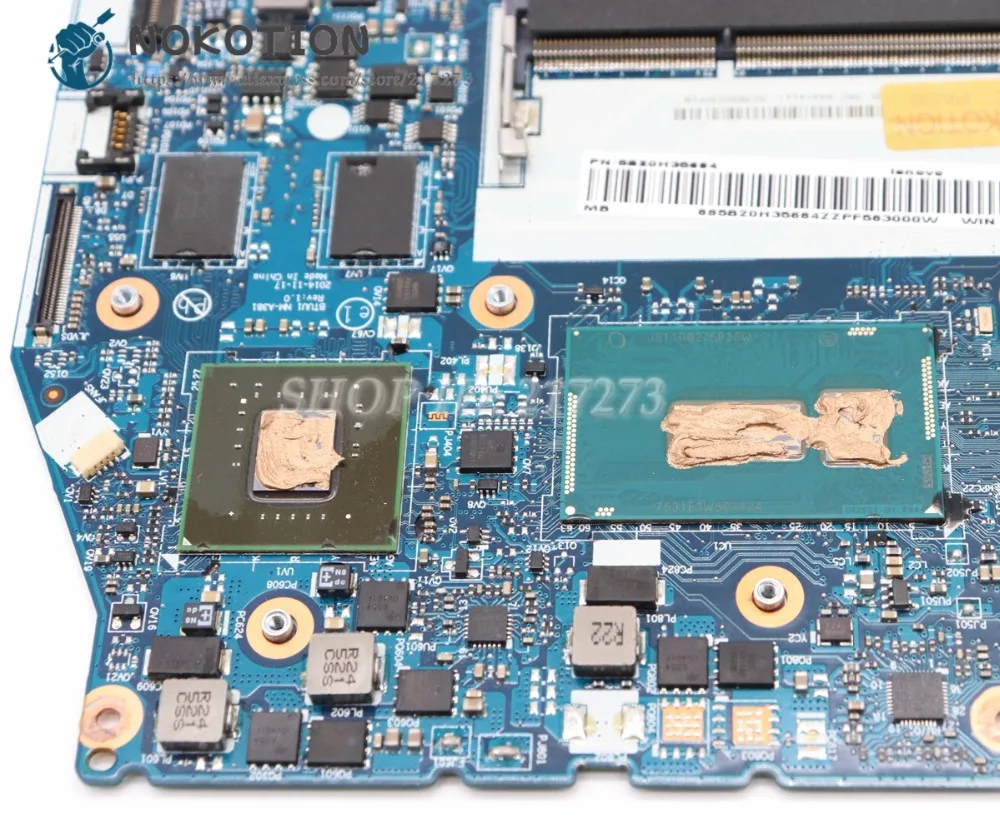 NOKOTION для lenovo Yoga 3 14 материнская плата для ноутбука BTUU1 NM-A381 основная плата I7-5500 процессор DDR3L 940 м 2 Гб видеокарта