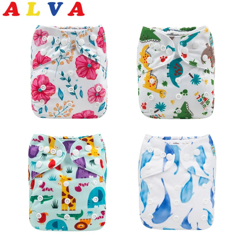 U Pick 2020 тканевые подгузники Alvababy детские моющиеся с 1 вставкой из микрофибры|baby