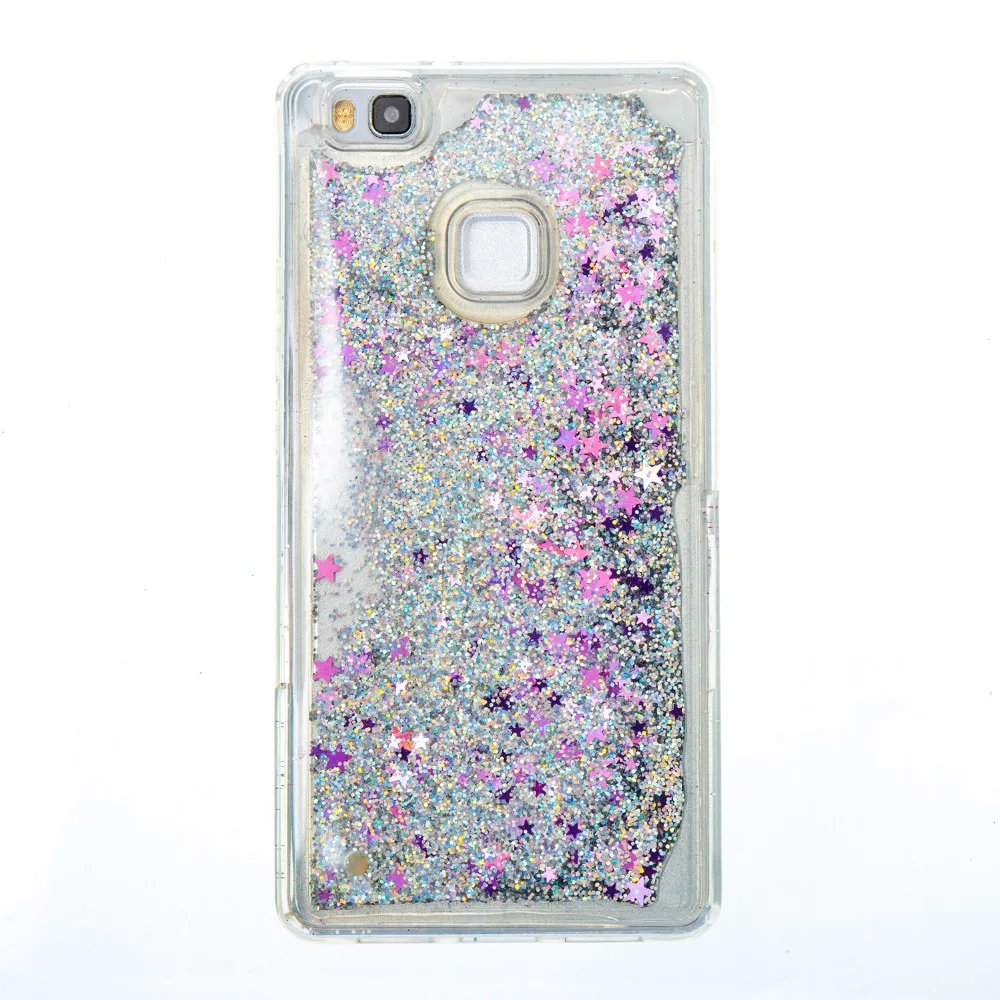 High quality soft Glitter Dynamic Liquid Quicksand Phone Back Cover Case For Huawei P9 LITE |