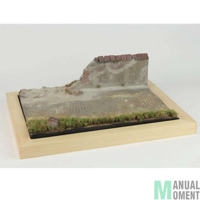 Миниатюрные 1/35 смолы модели деревенские дороги и сломанные стены сцены солдат