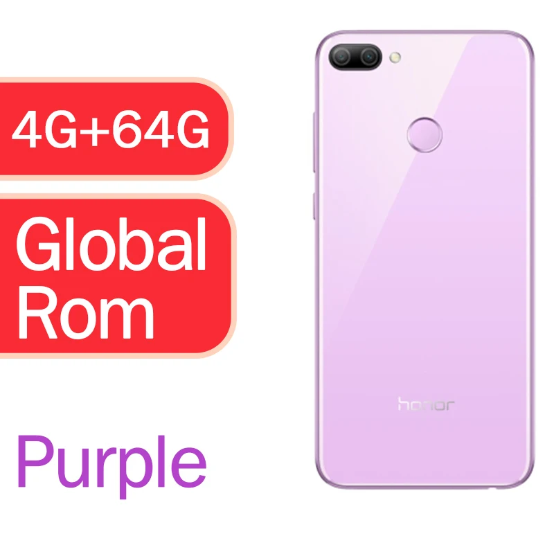 4g 64g Purple Honor 9i мобильный телефон 5,8" FHD Kirin 659 Android 8,0 Восьмиядерный двойная камера 3000 мАч 4 Гб 64 Гб глобальная прошивка OTA - Цвет: 4g 64g Purple